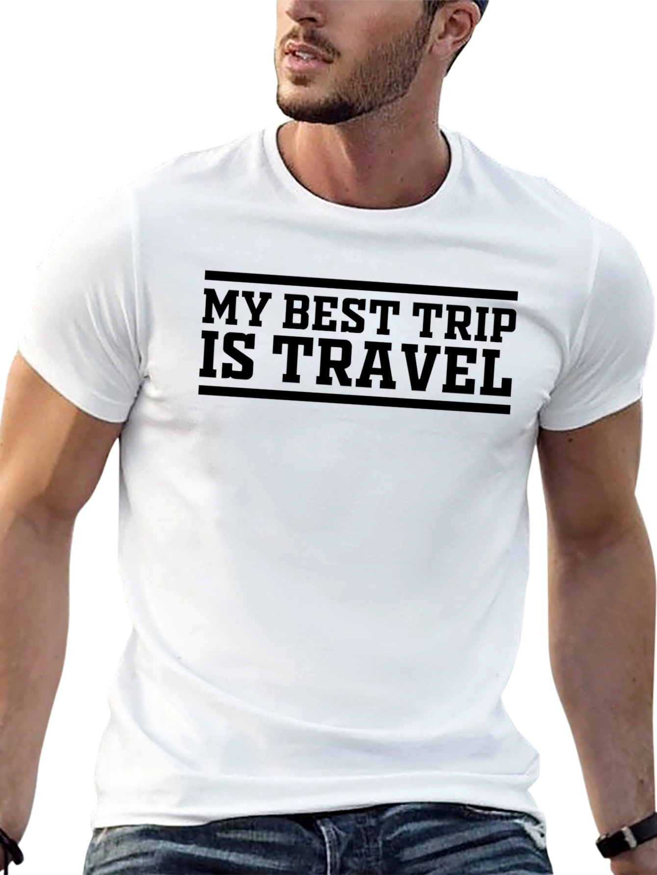 My Best Trip is Travel Black T-Shirt