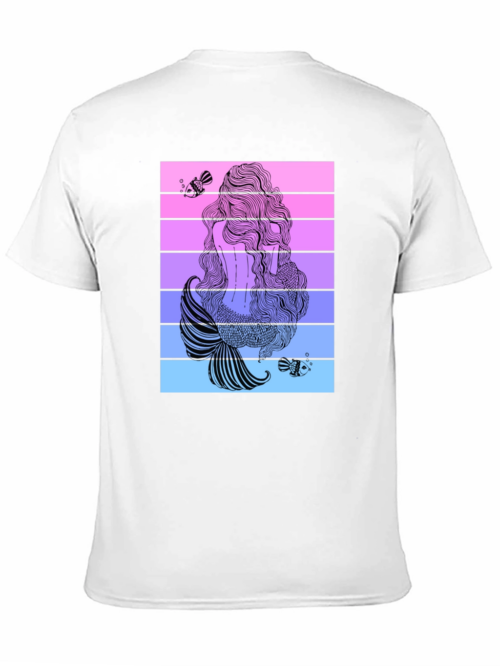 Mermaid Tail Graphic T-Shirt - Stylish Black Tee