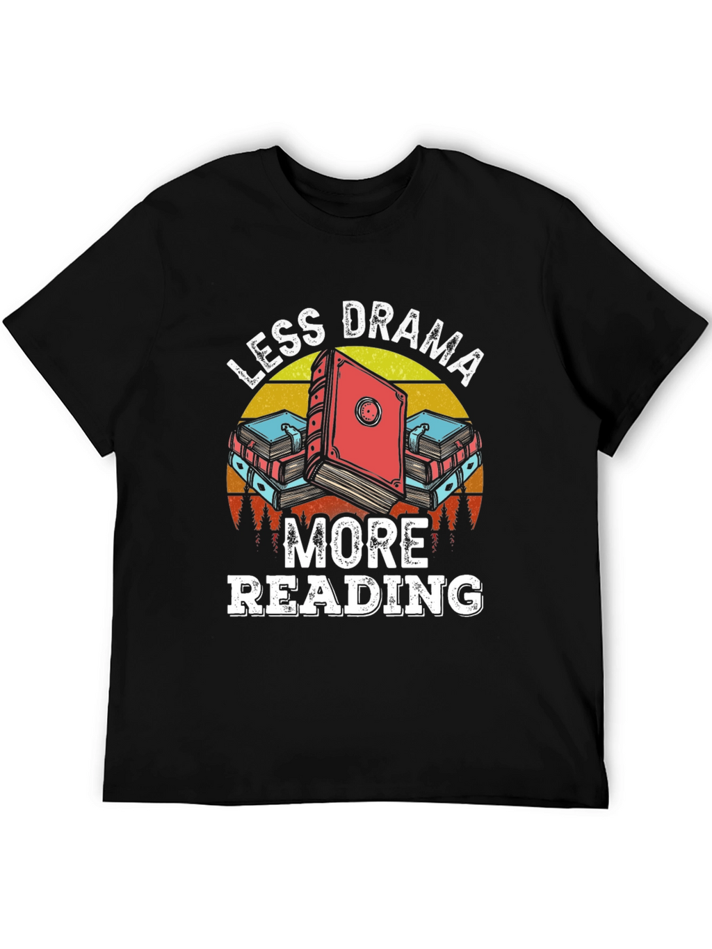Less Drama More Reading Graphic T-Shirt