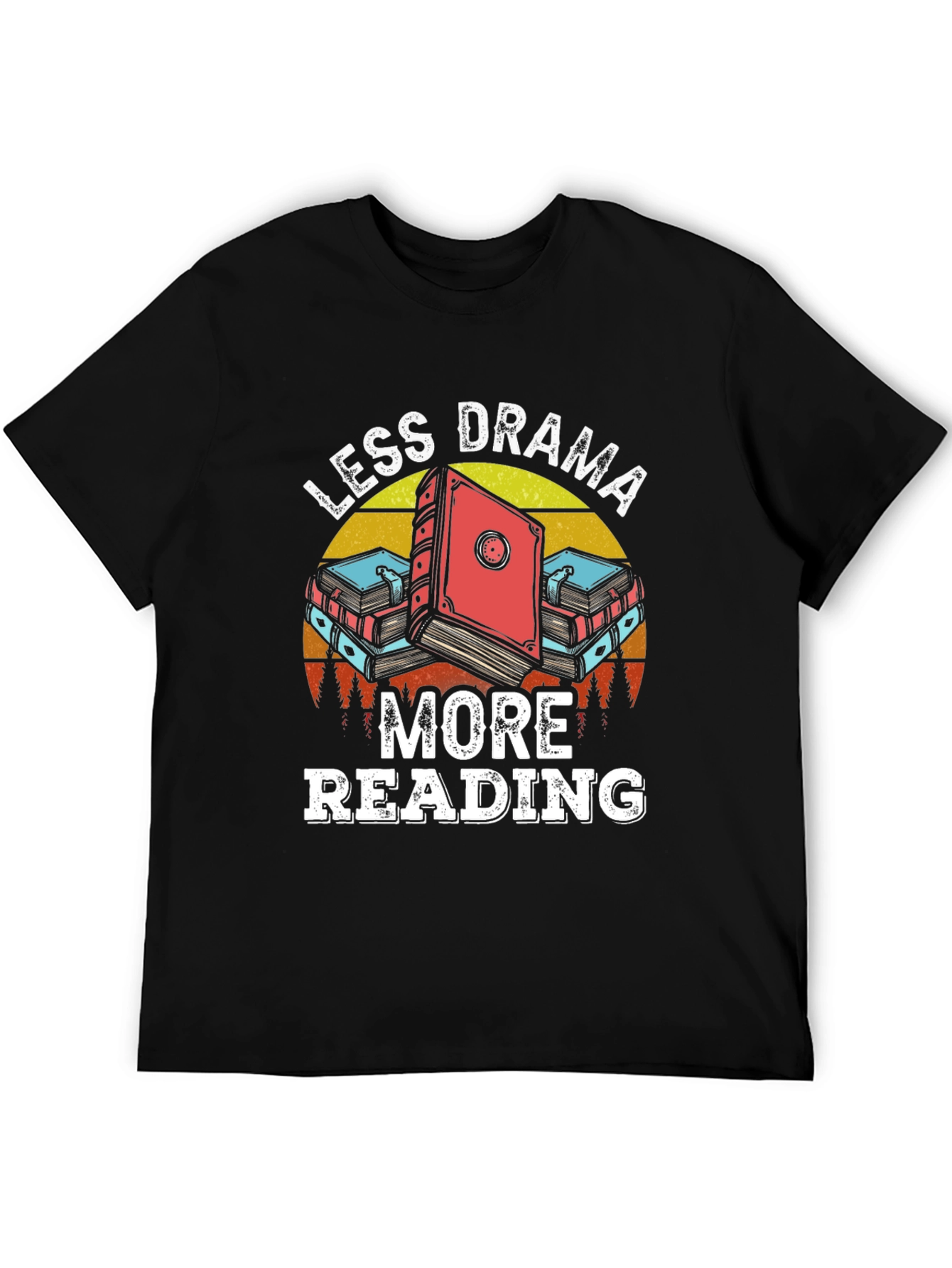 Less Drama More Reading Graphic T-Shirt