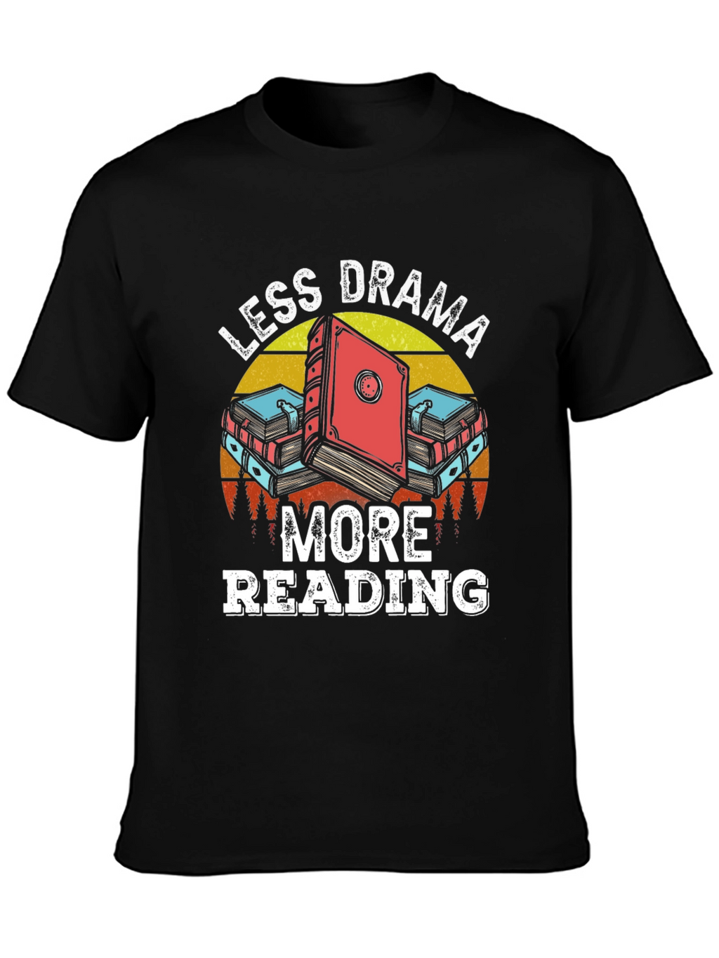 Less Drama More Reading Graphic T-Shirt