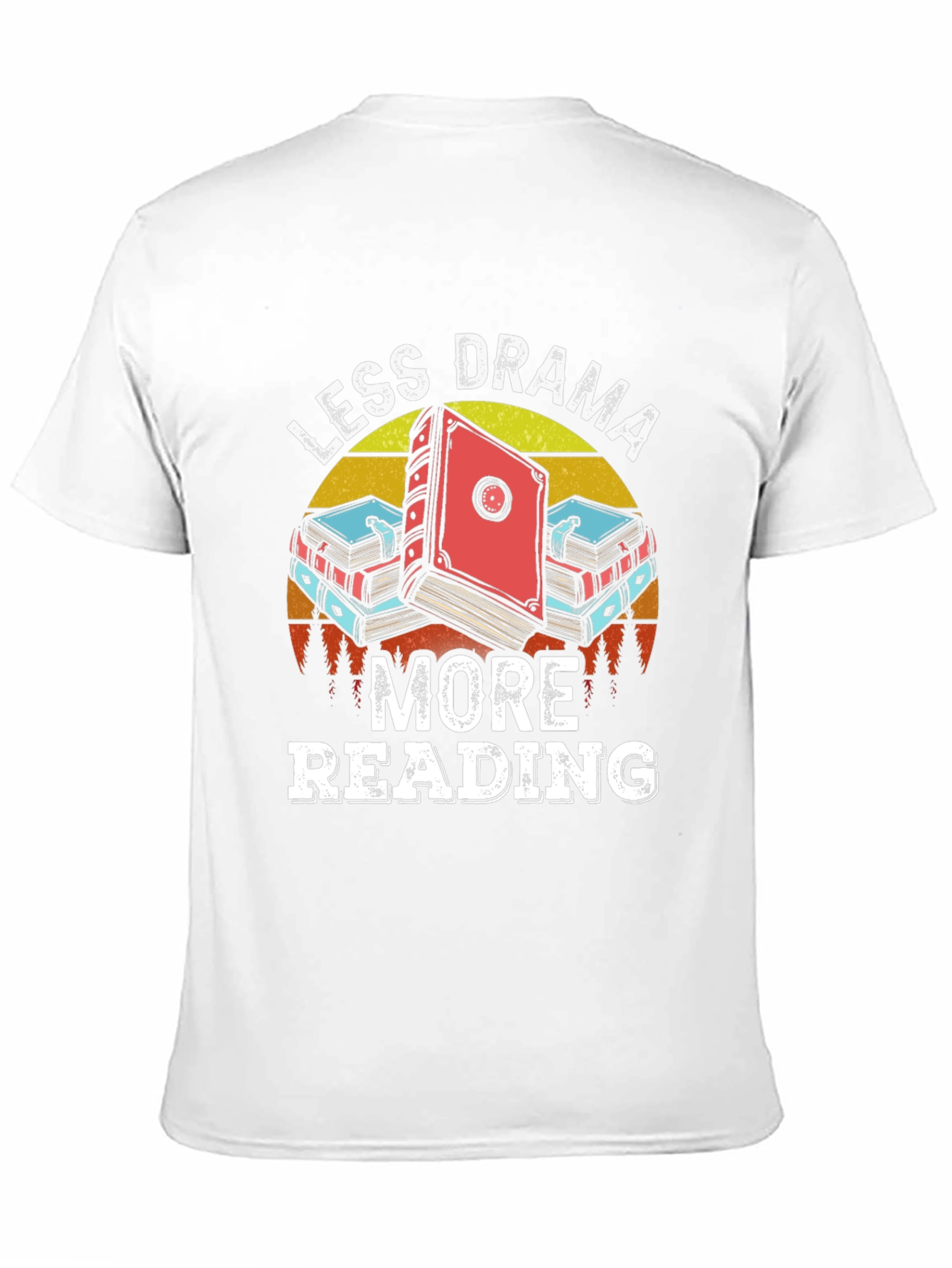 Less Drama More Reading Graphic T-Shirt