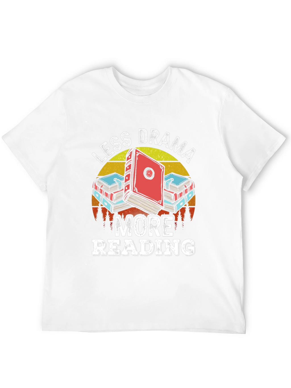 Less Drama More Reading Graphic T-Shirt