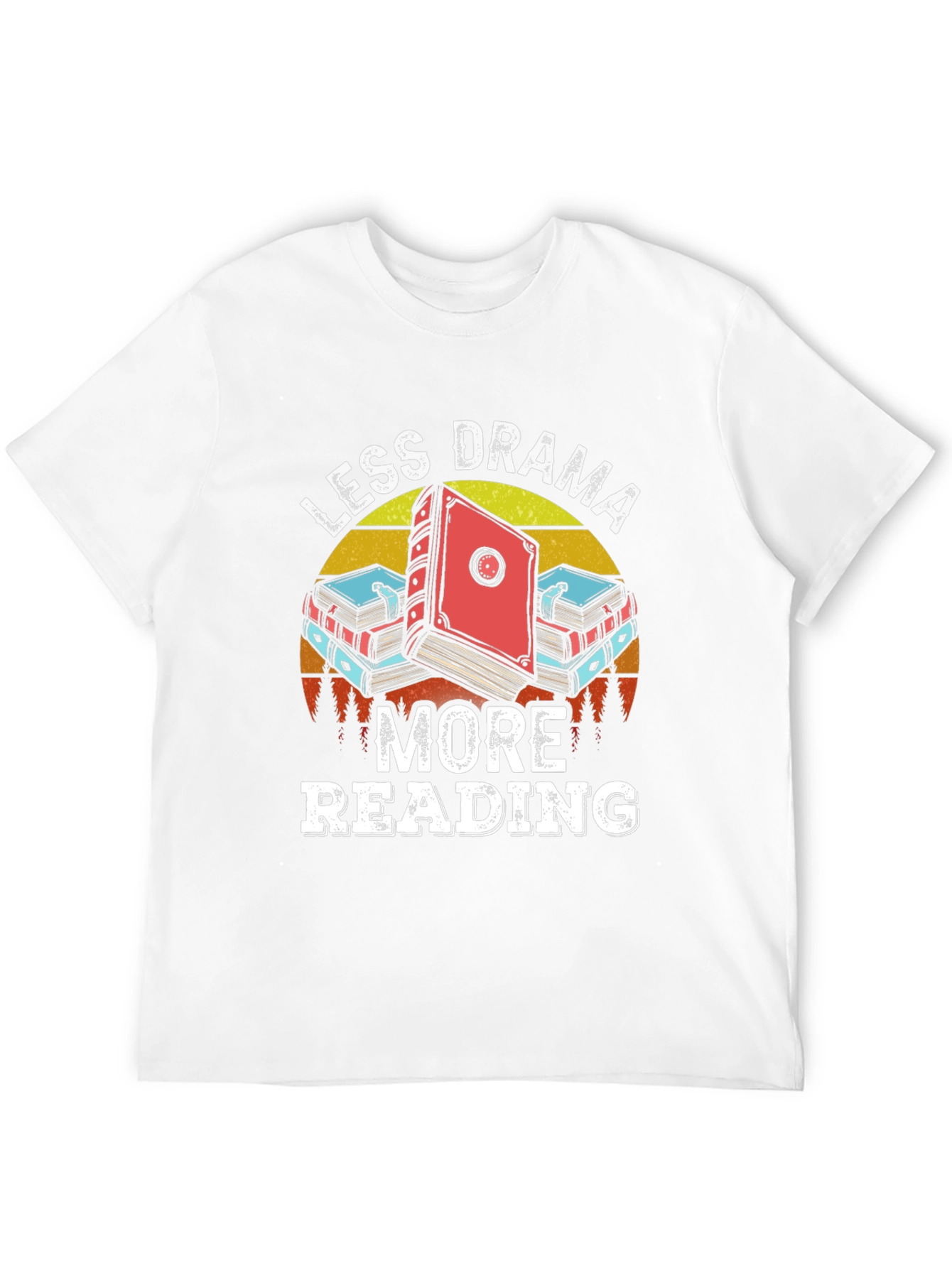 Less Drama More Reading Graphic T-Shirt