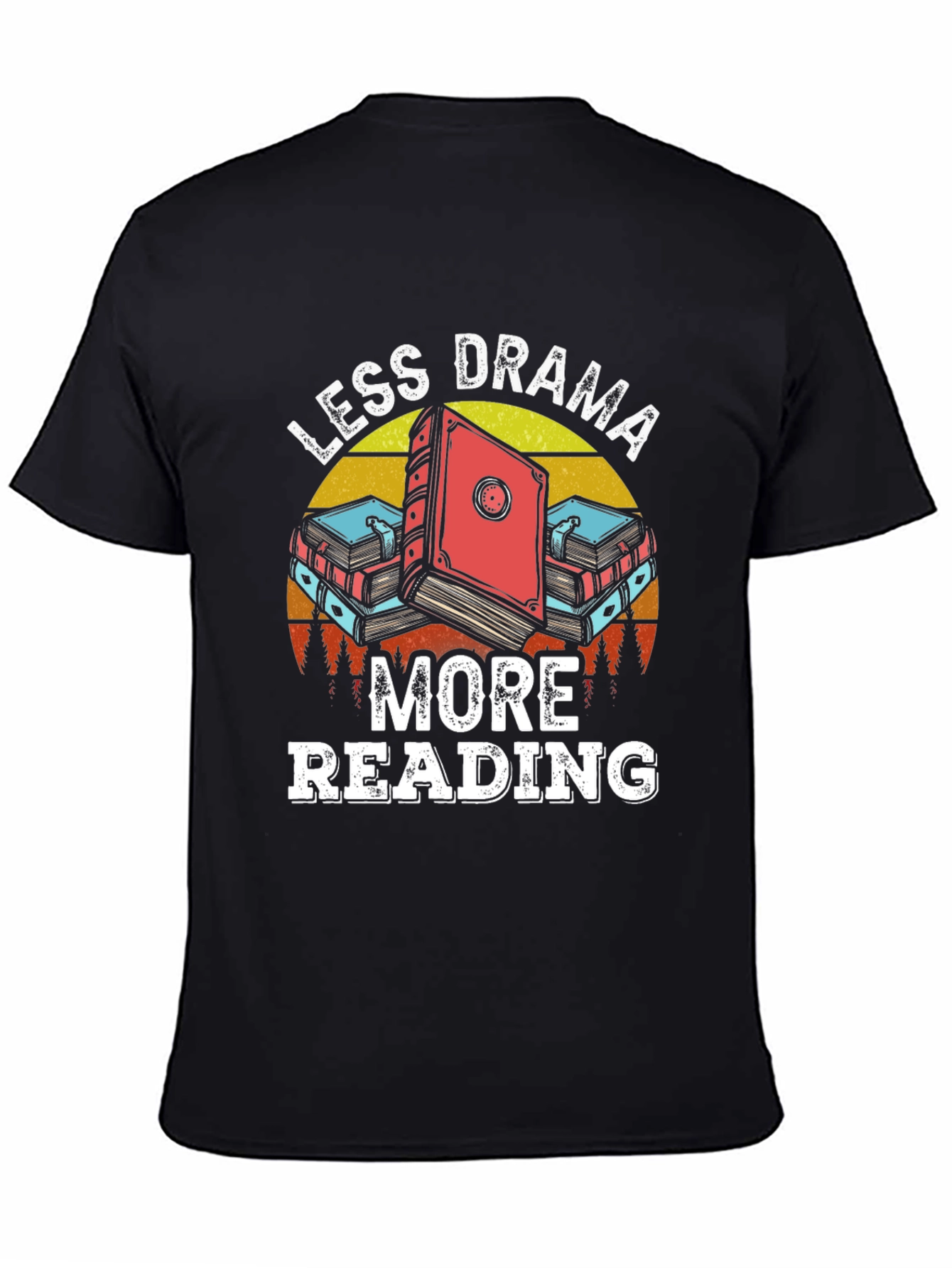 Less Drama More Reading Graphic T-Shirt