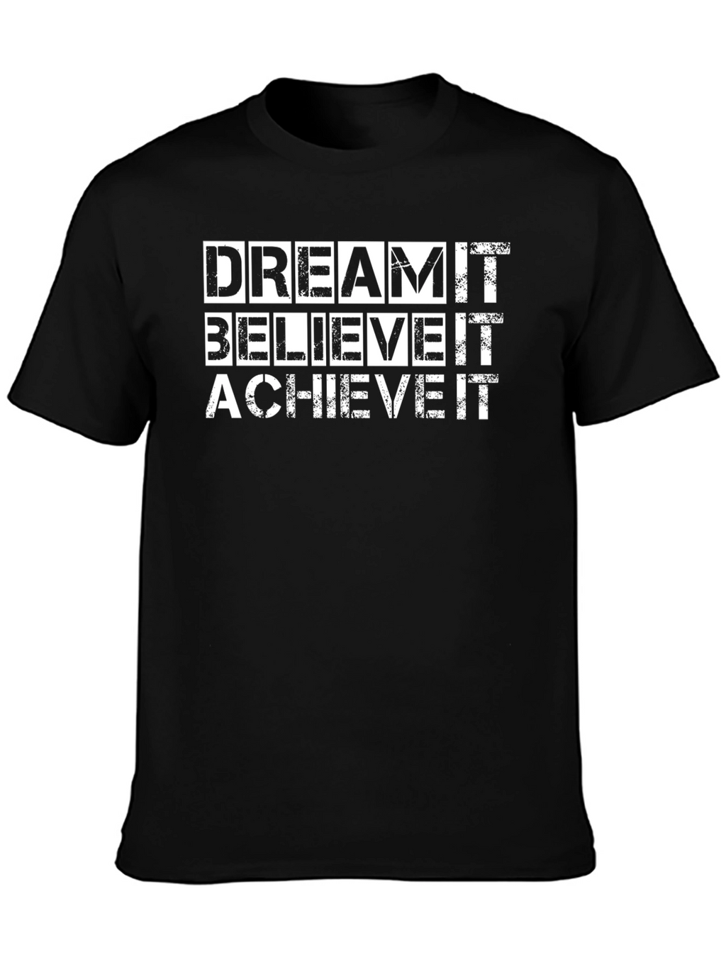 Dream Believe Achieve Graphic Tee - Black T-Shirt