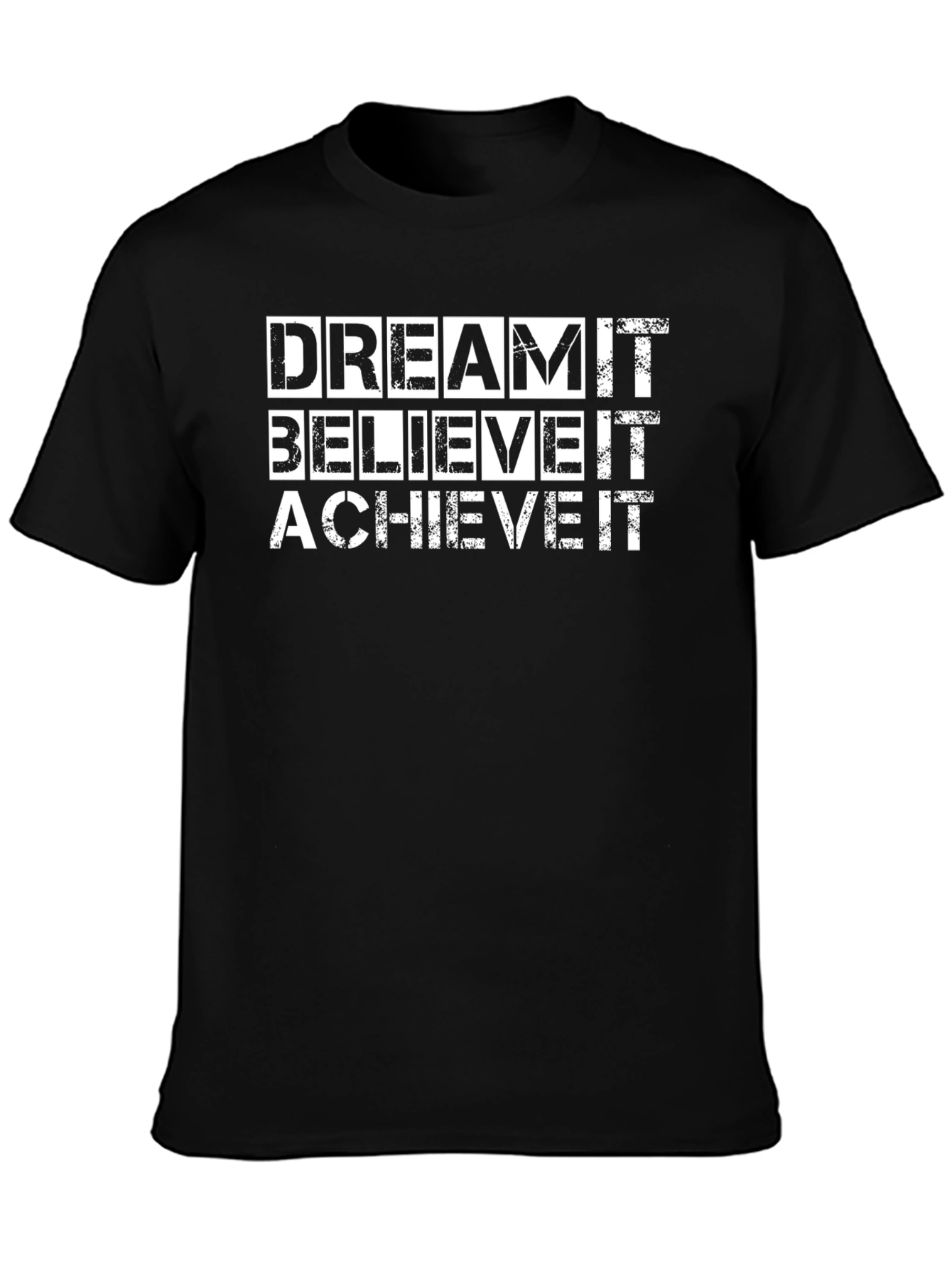 Dream Believe Achieve Graphic Tee - Black T-Shirt