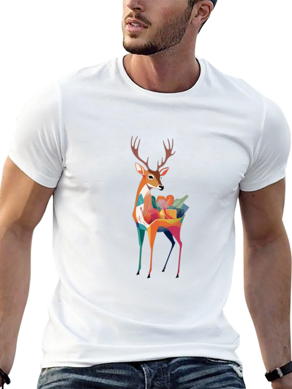 Deer With Gifts Graphic T-Shirt