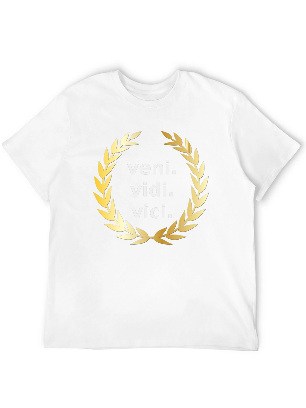 Veni Vidi Vici Gold Wreath Black T-Shirt