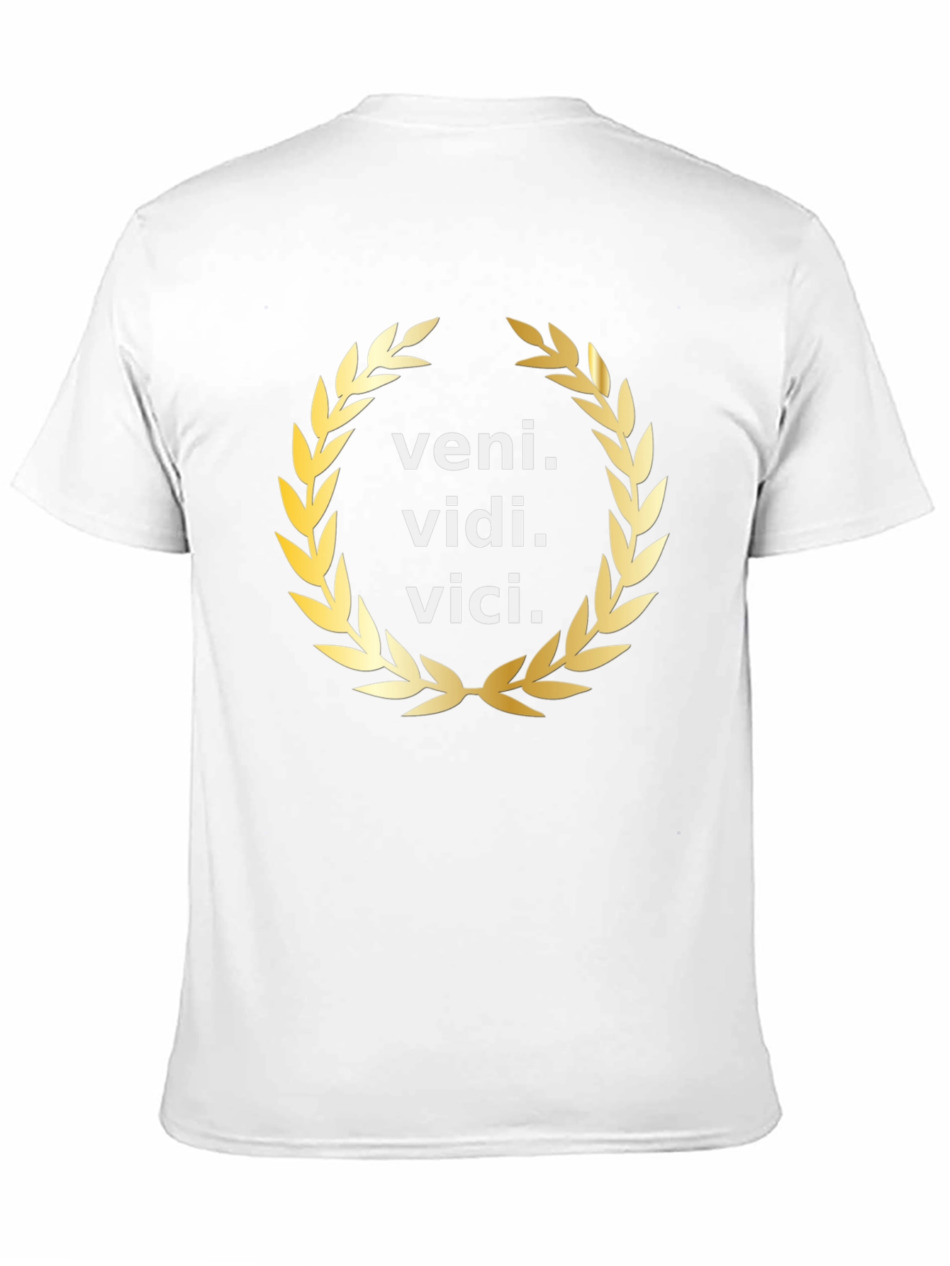 Veni Vidi Vici Gold Wreath Black T-Shirt