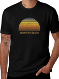Newport Beach Retro Sunset T-Shirt