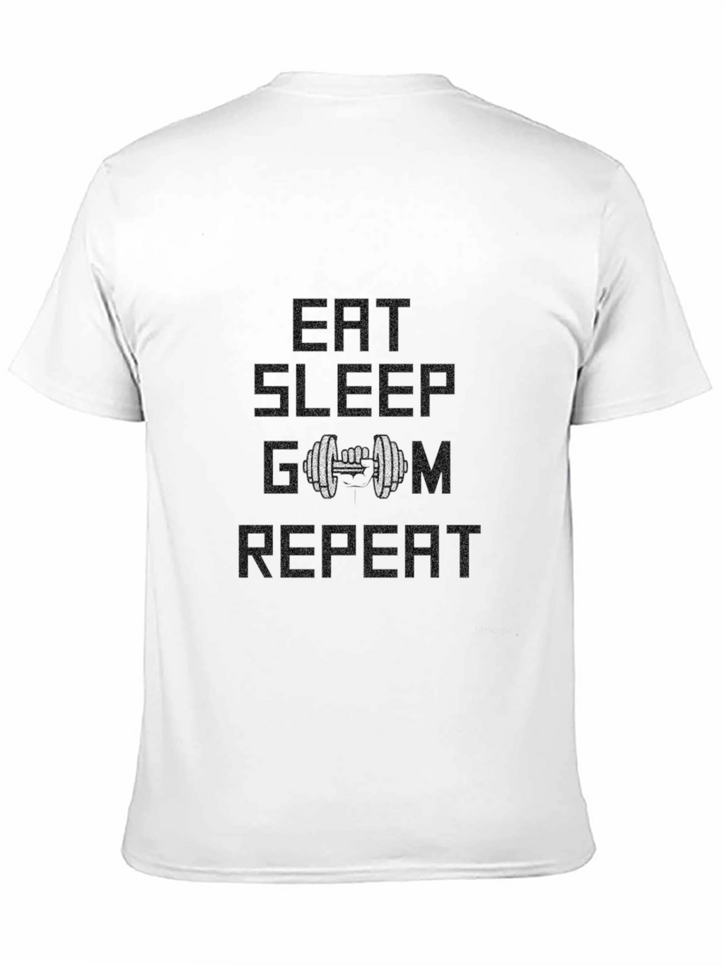 Eat Sleep Gym Repeat Black Graphic T-Shirt