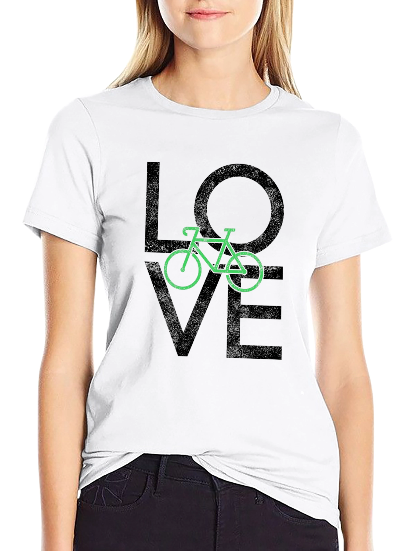 Love Bicycle Graphic Tee - Black