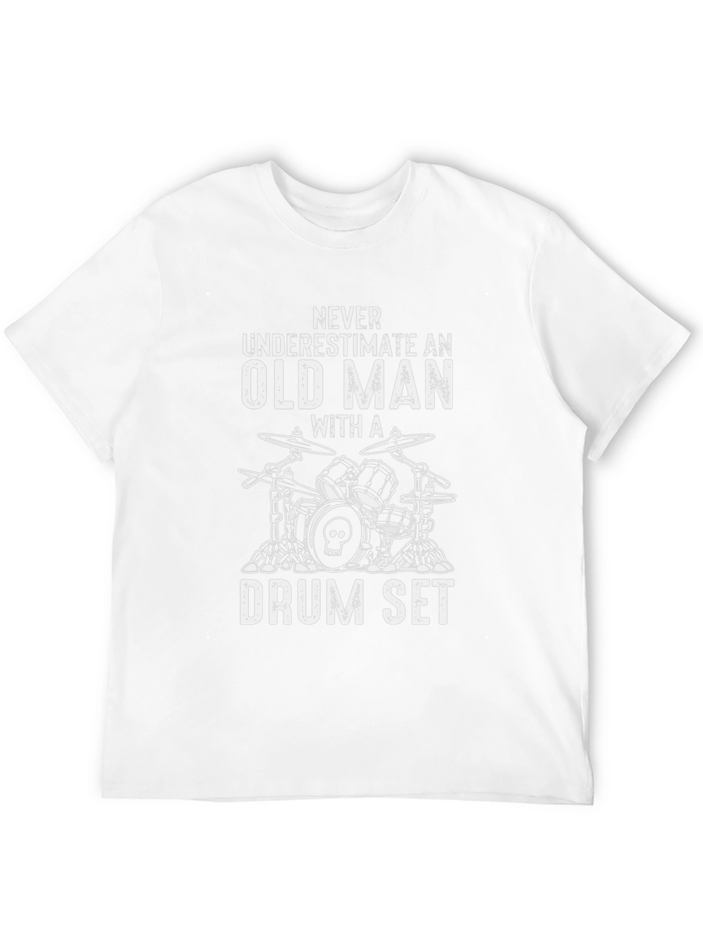 Old Man Drum Set T-Shirt - Musician Tee