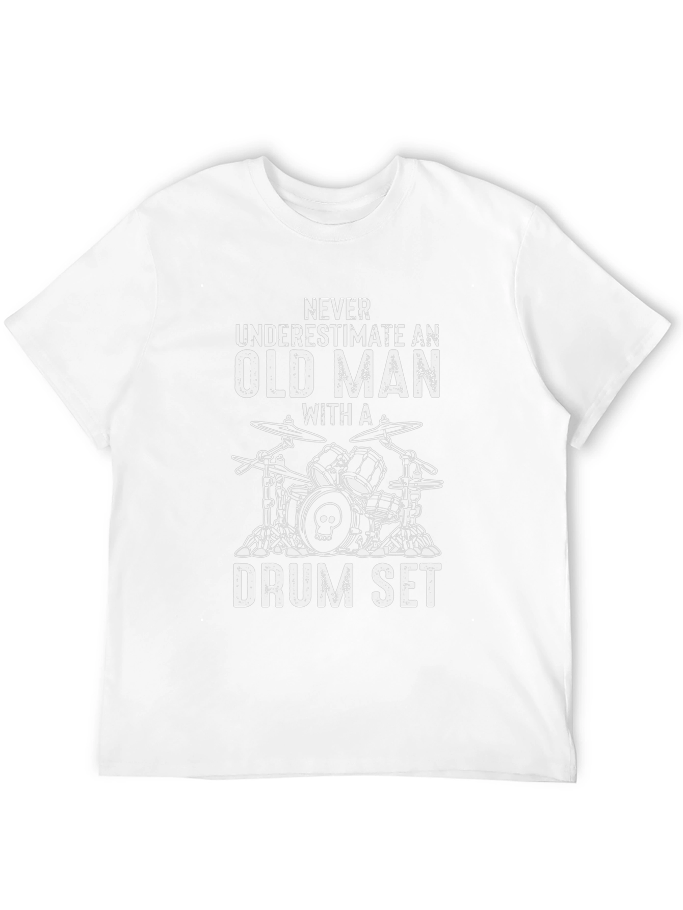 Old Man Drum Set T-Shirt - Musician Tee