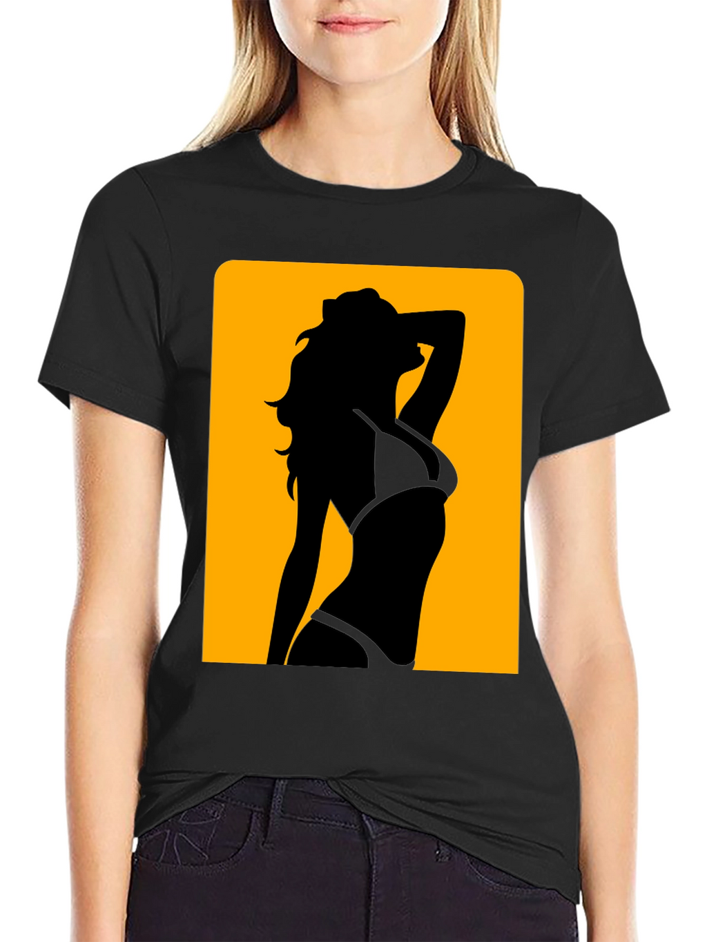 Silhouette Woman Graphic Tee - Modern Design