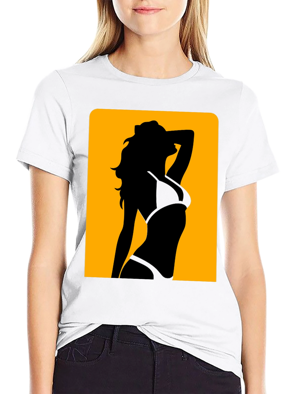 Silhouette Woman Graphic Tee - Modern Design