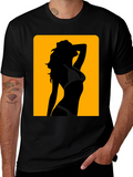 Silhouette Woman Graphic Tee - Modern Design
