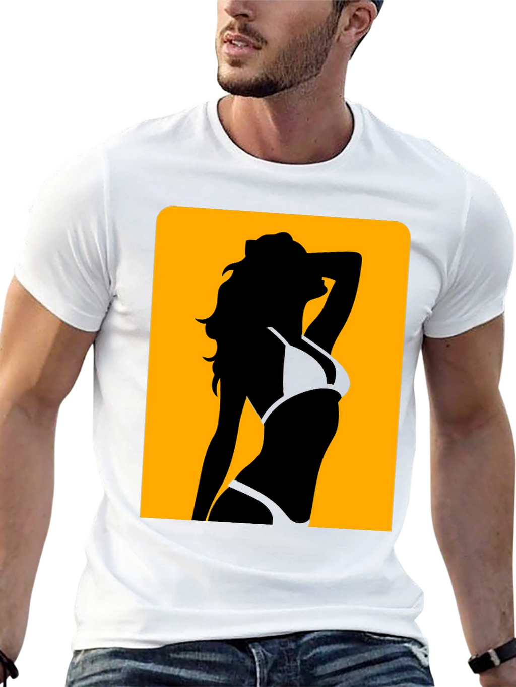 Silhouette Woman Graphic Tee - Modern Design