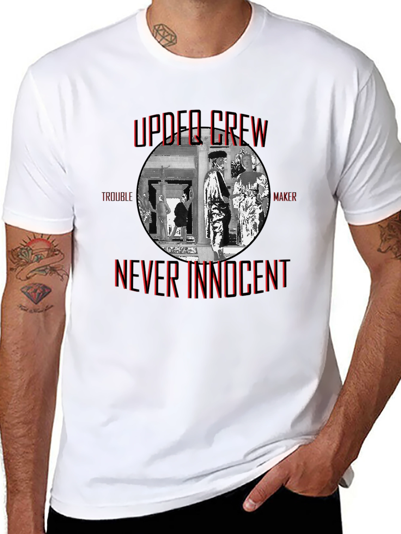 Upper Crew Never Innocent Black T-Shirt