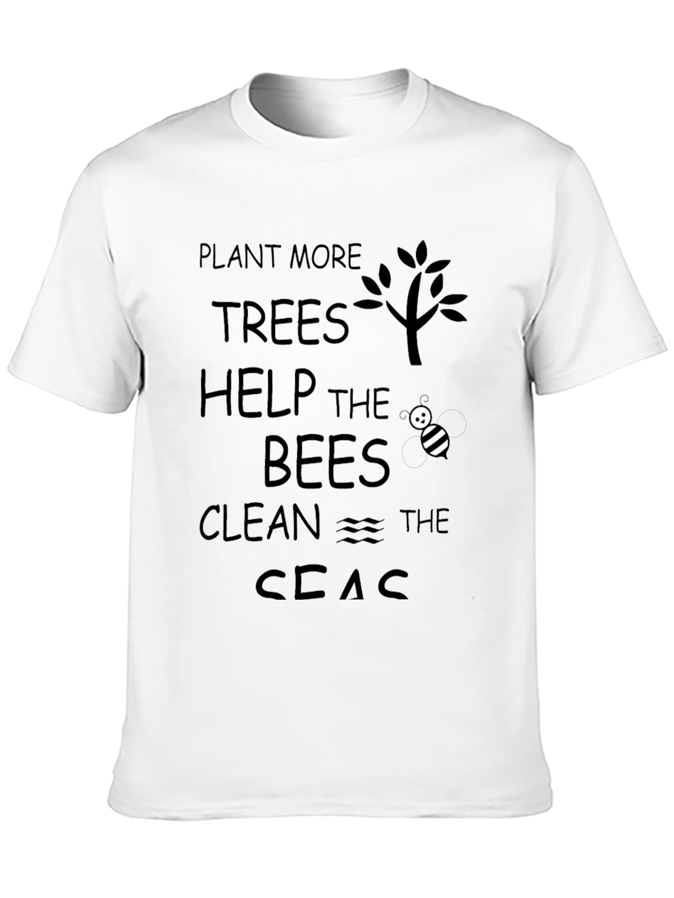 Eco-Friendly Graphic Tee: Plant Help Clean!