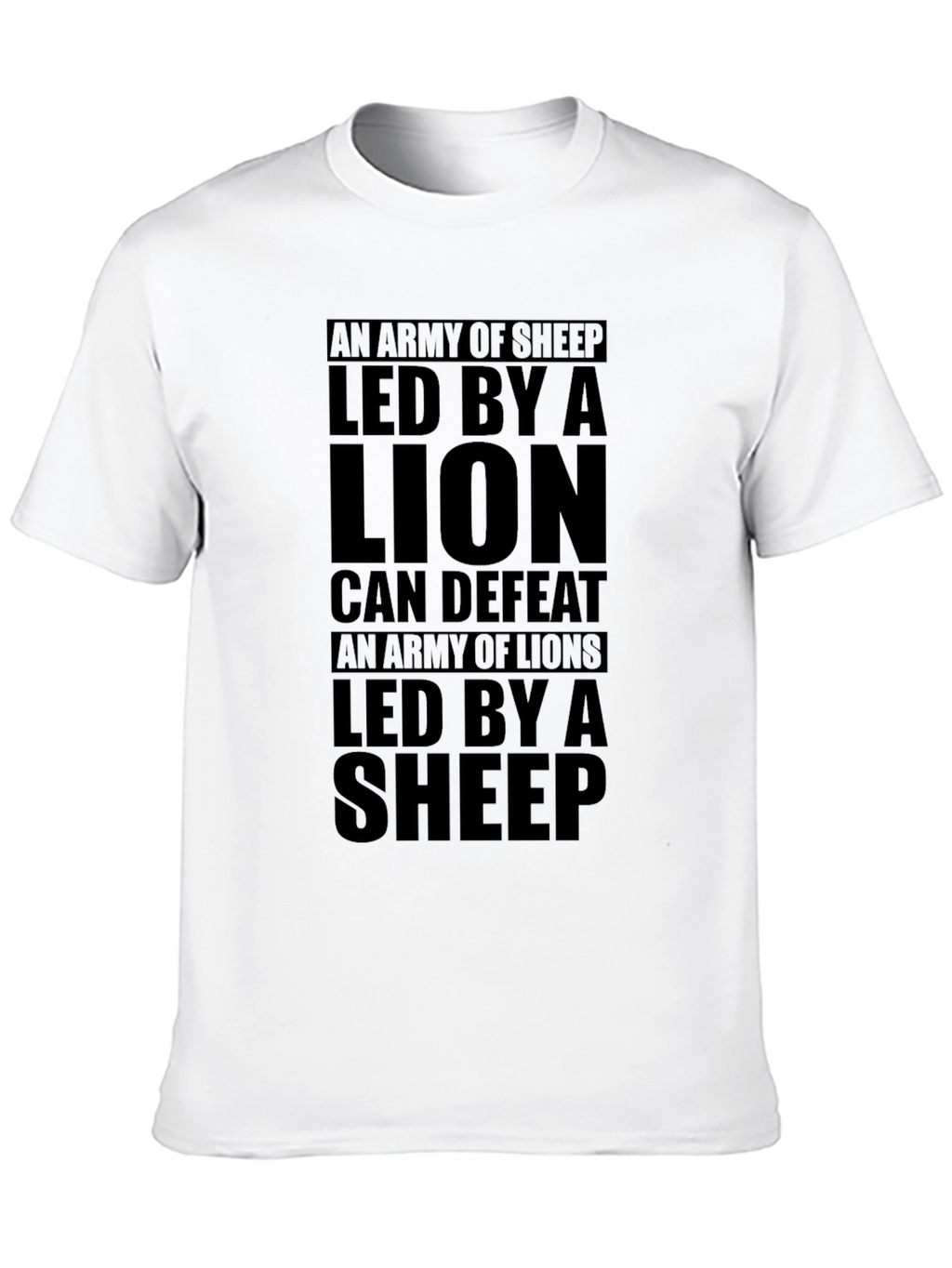 Lion & Sheep Graphic T-Shirt - Leadership Quote Tee