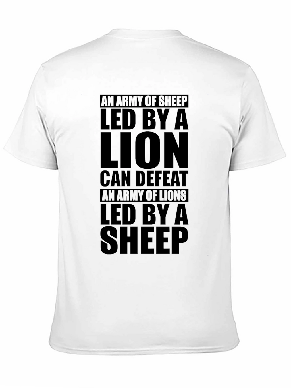 Lion & Sheep Graphic T-Shirt - Leadership Quote Tee