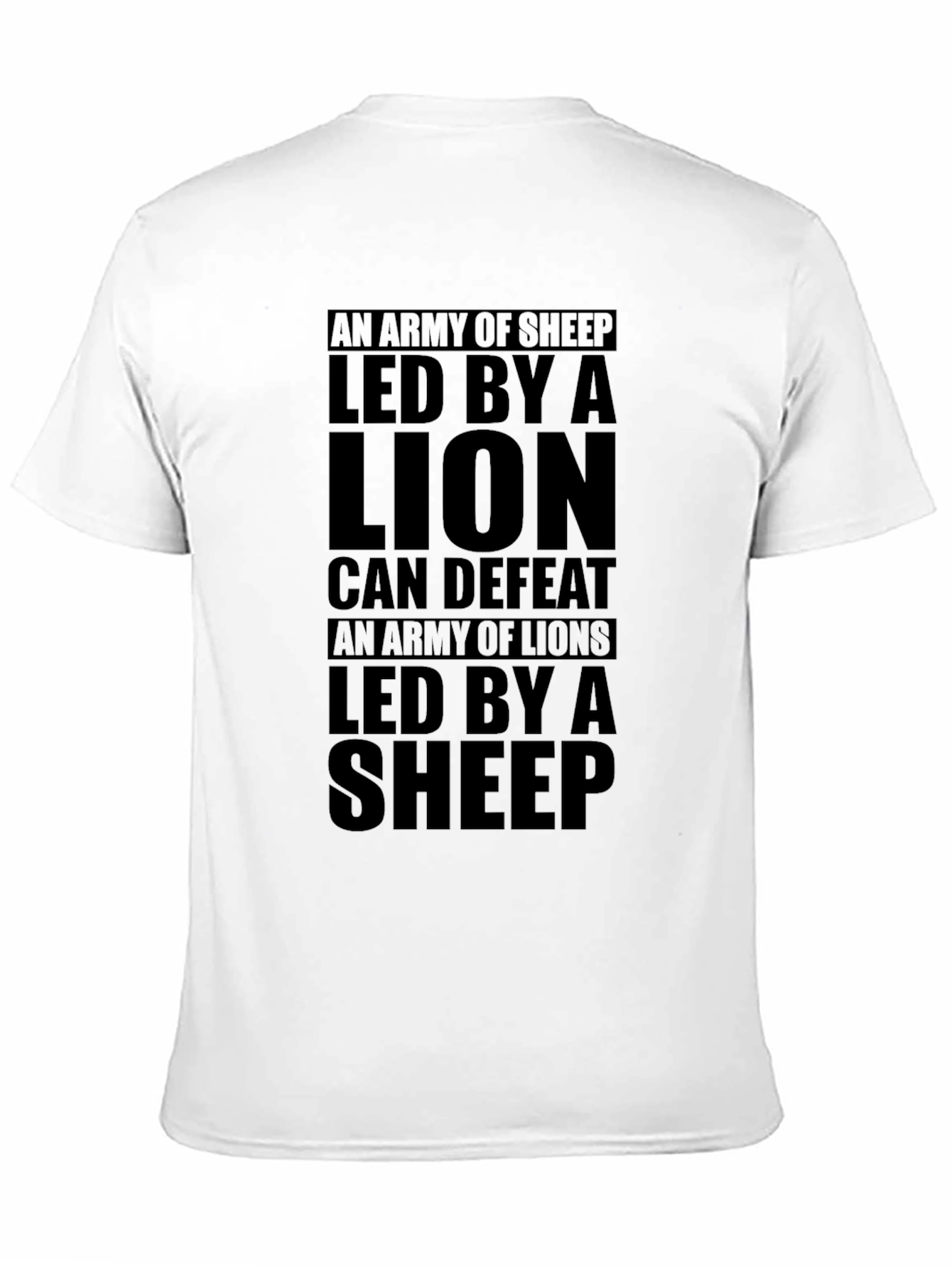 Lion & Sheep Graphic T-Shirt - Leadership Quote Tee