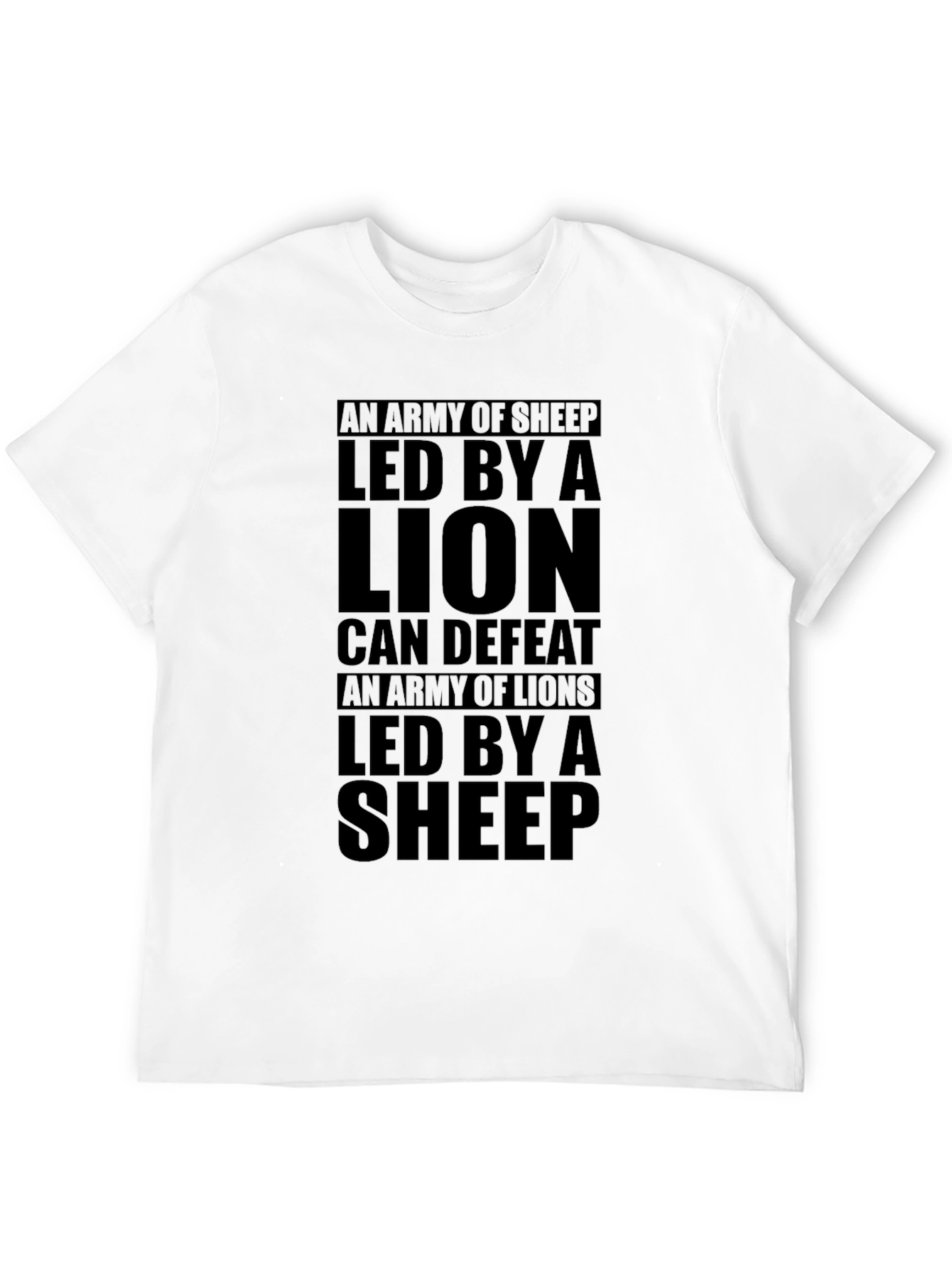 Lion & Sheep Graphic T-Shirt - Leadership Quote Tee