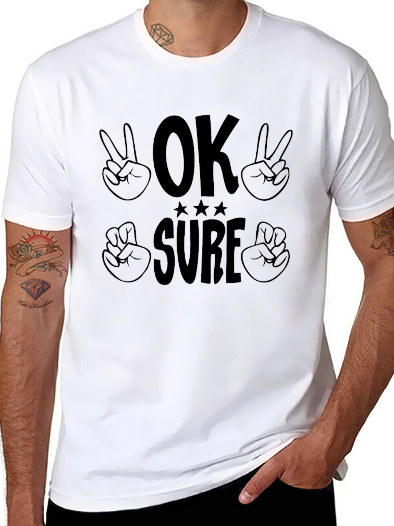 OK Sure Graphic Tee - Casual Comfort