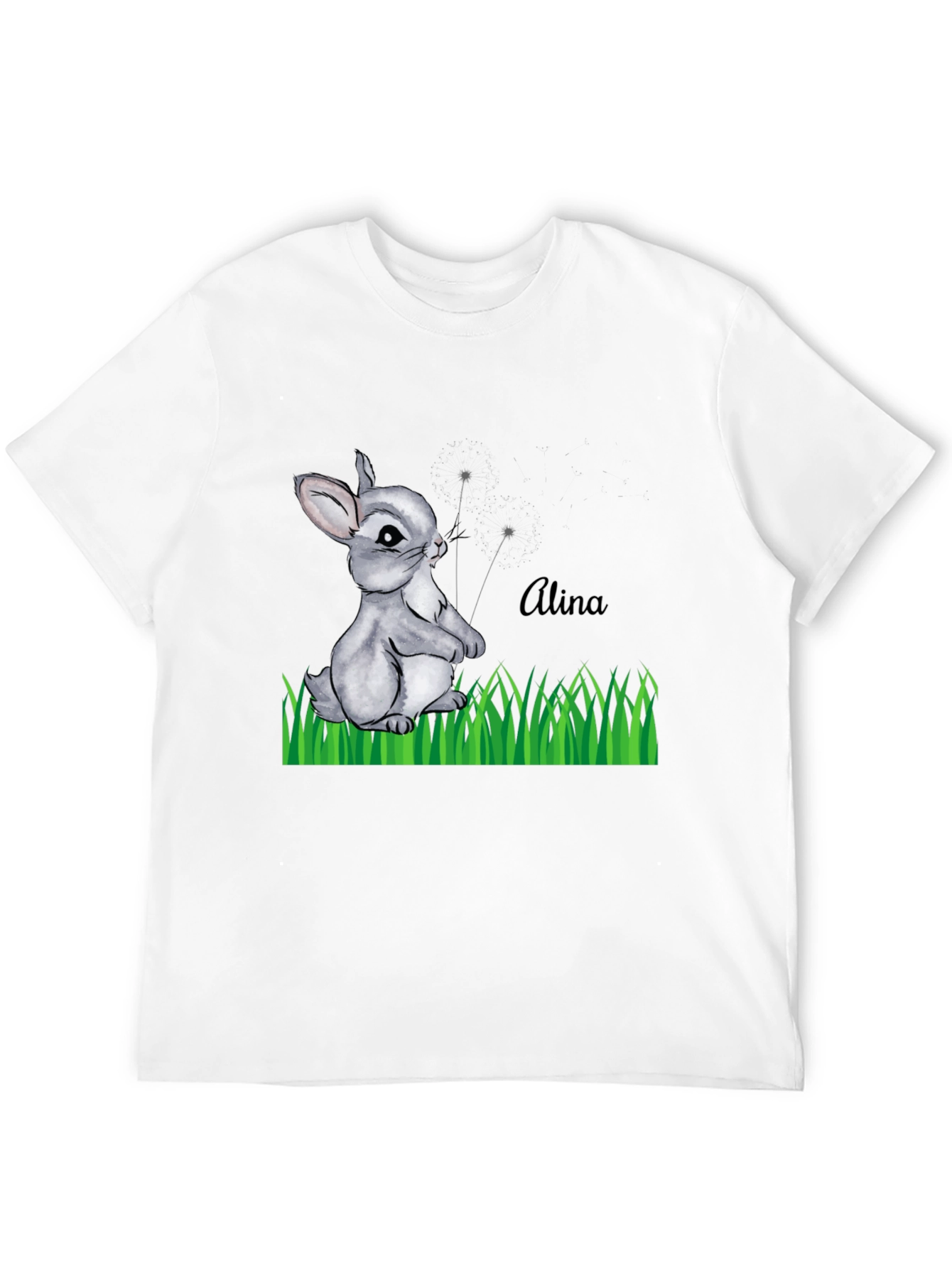 Bunny Alina Personalized Black T-Shirt