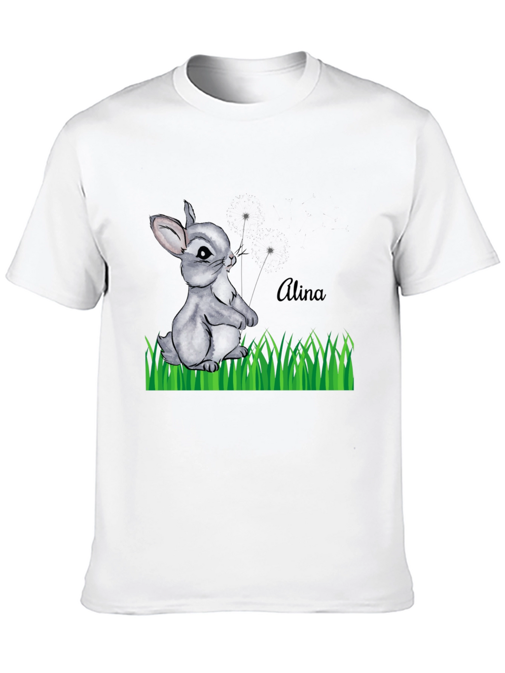 Bunny Alina Personalized Black T-Shirt
