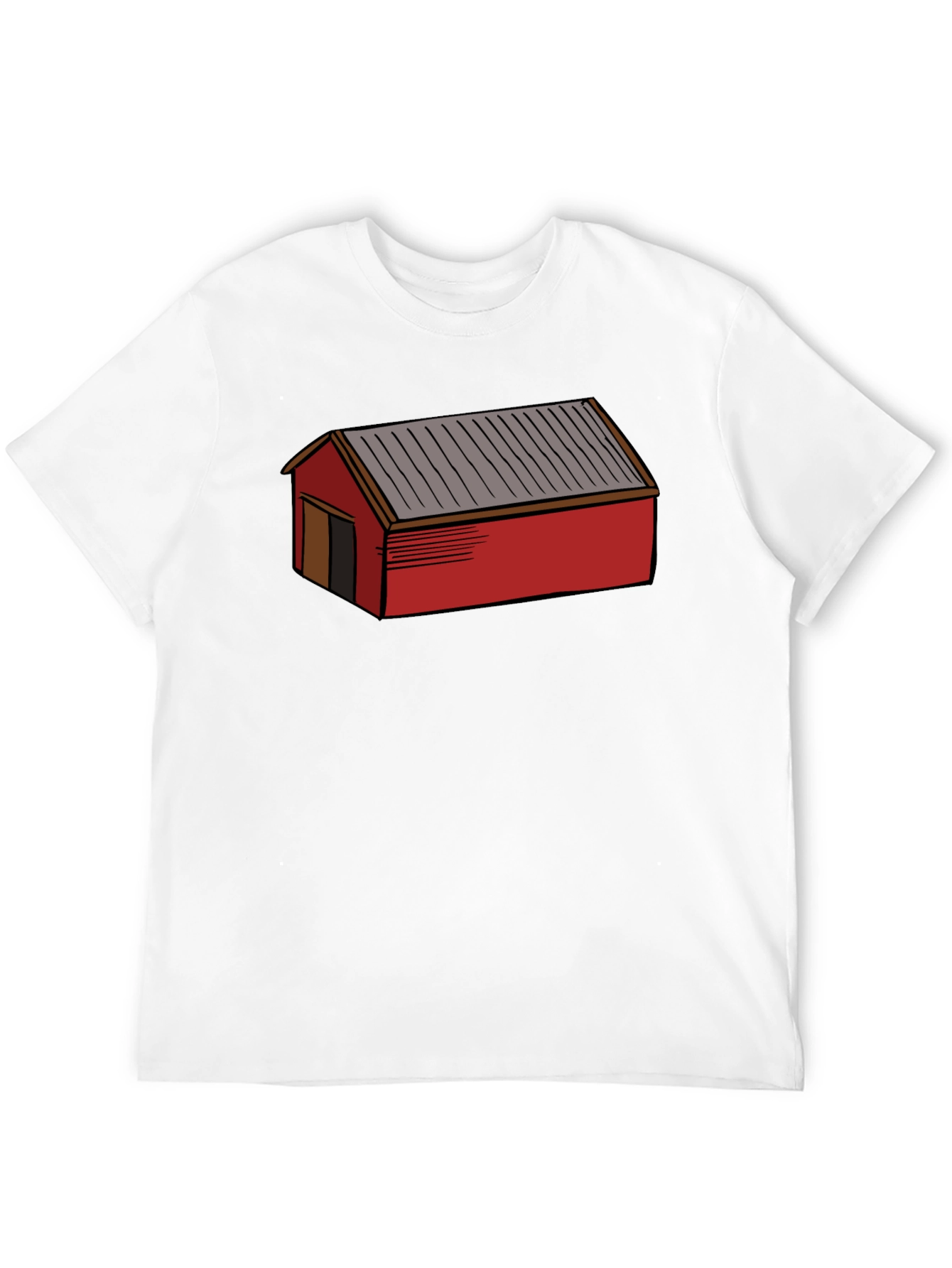 Red Shed Graphic Tee - Black Casual Cotton T-Shirt