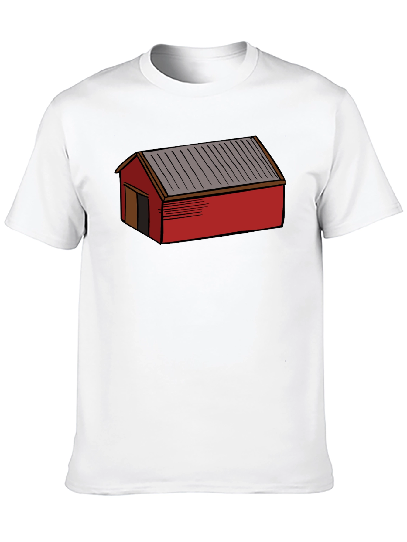 Red Shed Graphic Tee - Black Casual Cotton T-Shirt