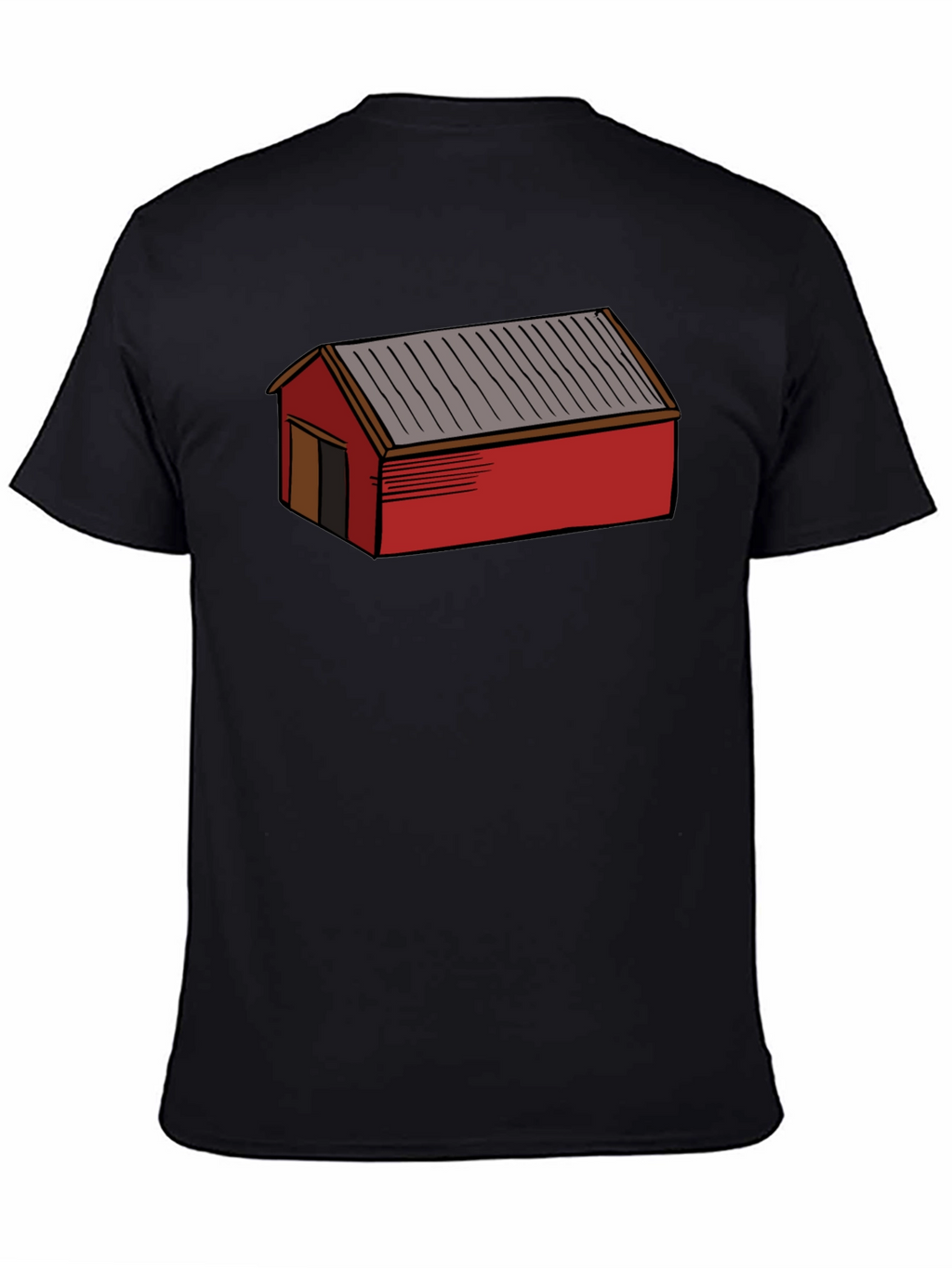 Red Shed Graphic Tee - Black Casual Cotton T-Shirt