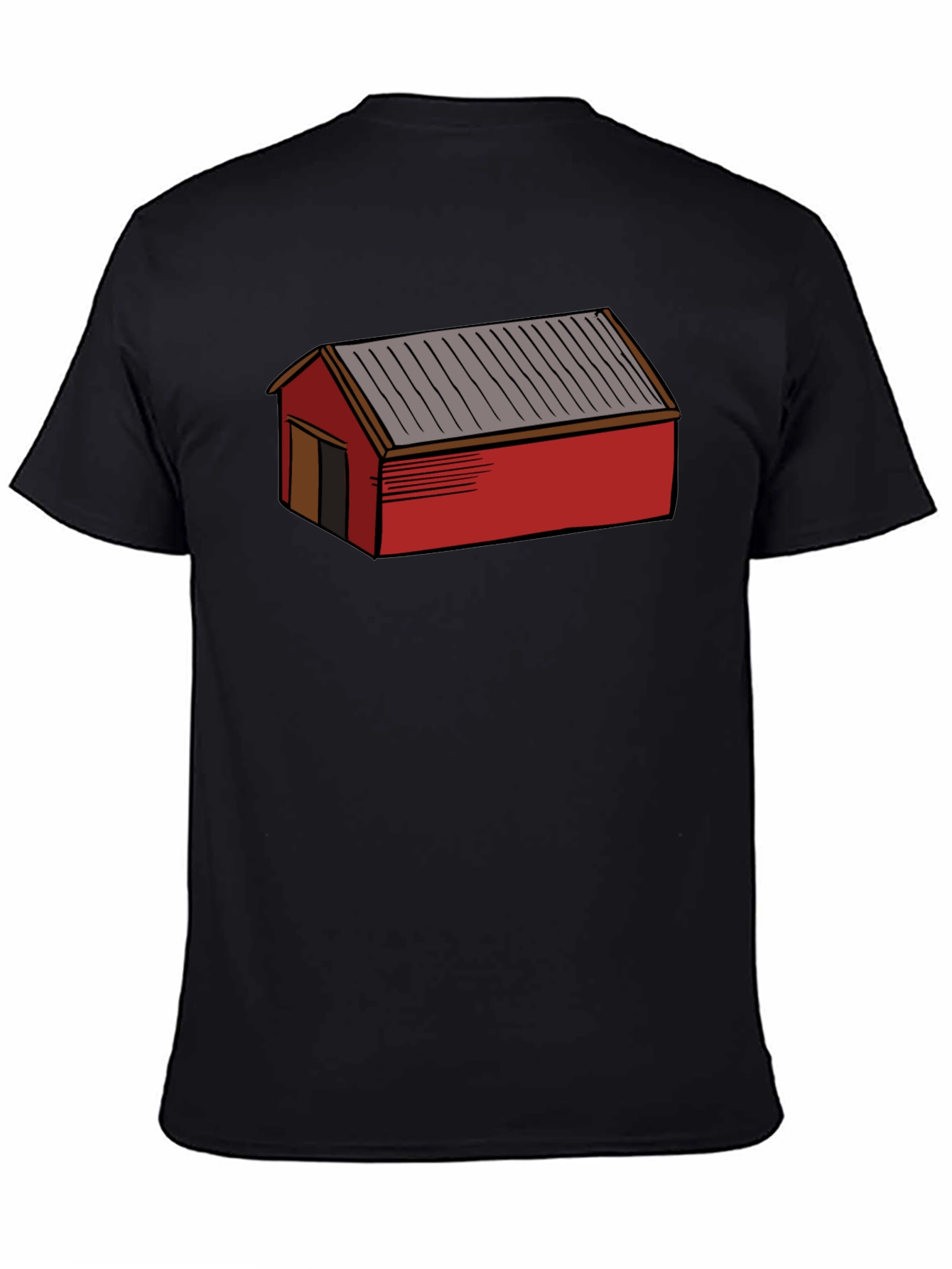Red Shed Graphic Tee - Black Casual Cotton T-Shirt