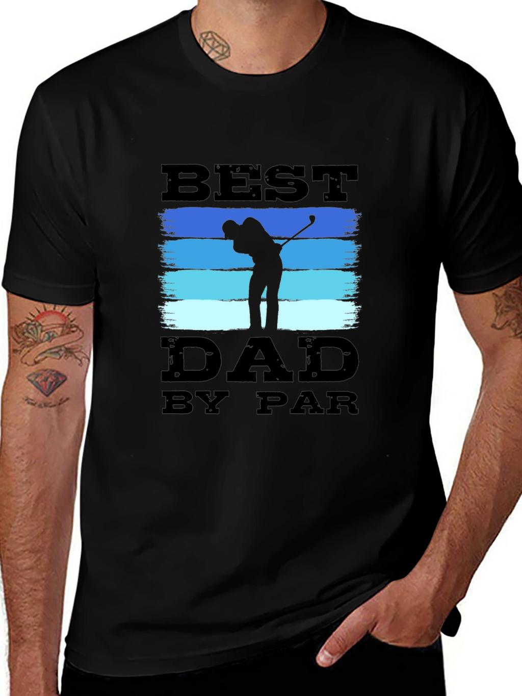 Best Dad by Par T-Shirt Golf Lover Tee