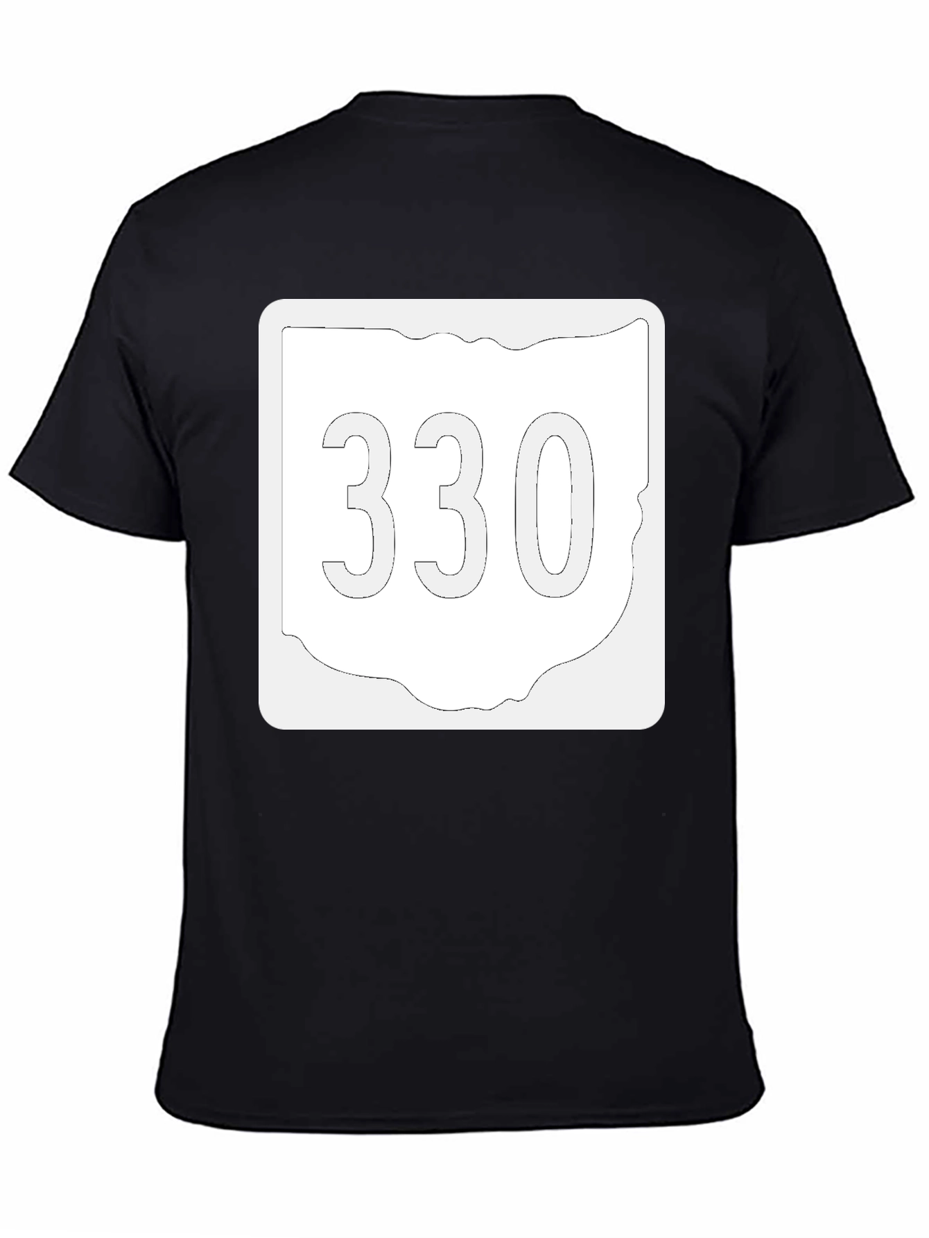 Ohio 330 Area Code Black T-Shirt
