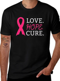Love Hope Cure Breast Cancer Awareness T-Shirt
