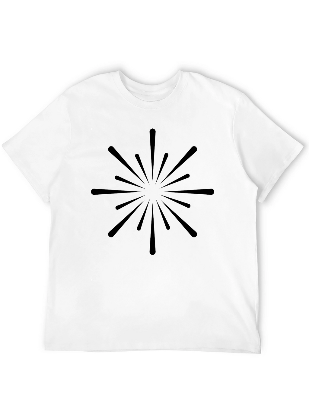 Starburst Graphic Tee - Black Cotton Crew Neck