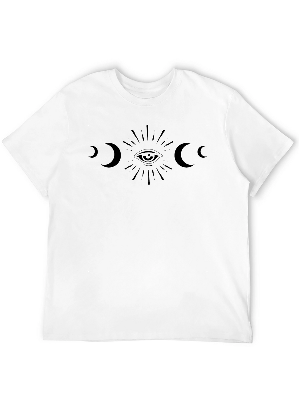 Mystic Eye & Moon Phases Black T-Shirt