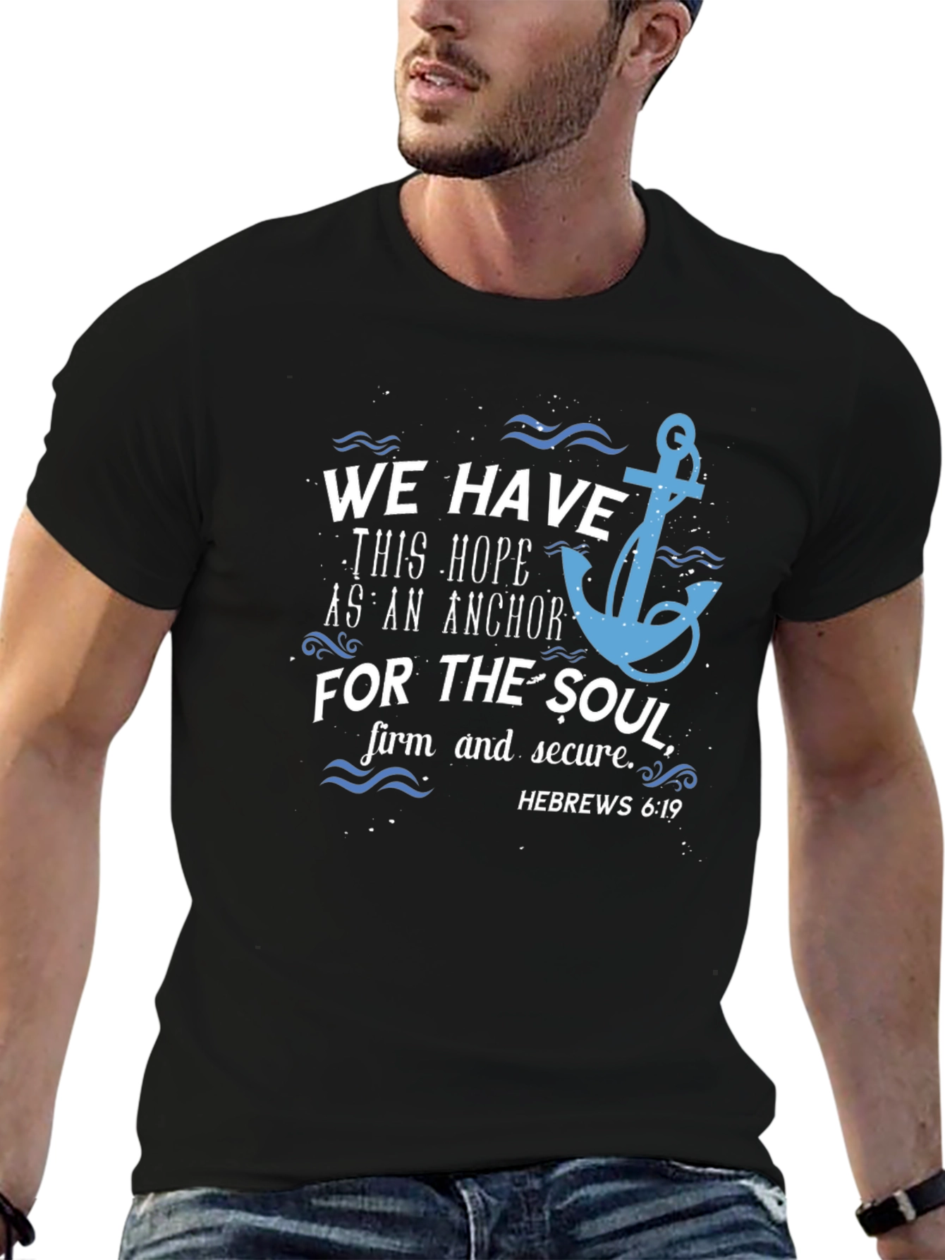 Anchor of Hope Graphic T-Shirt - Hebrews 6:19 Christian Tee