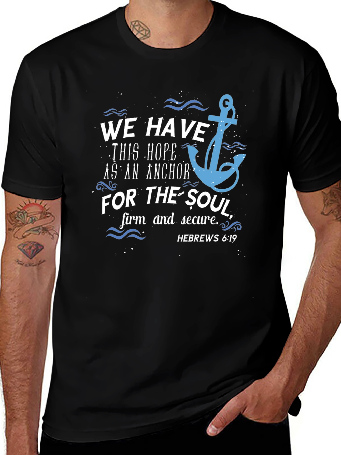 Anchor of Hope Graphic T-Shirt - Hebrews 6:19 Christian Tee