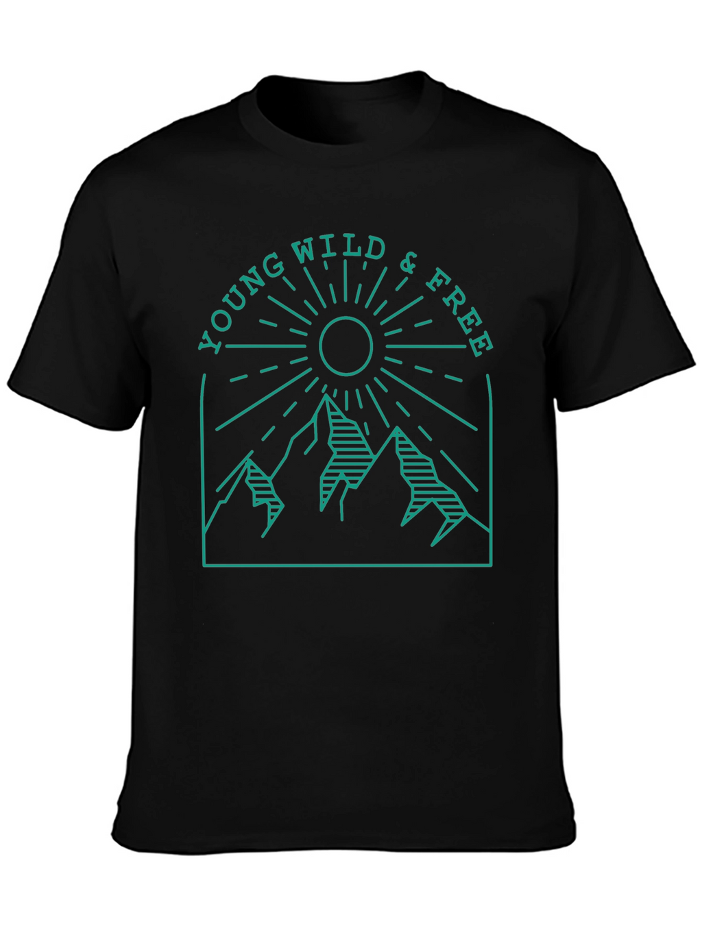 Young Wild & Free Graphic Tee - Black