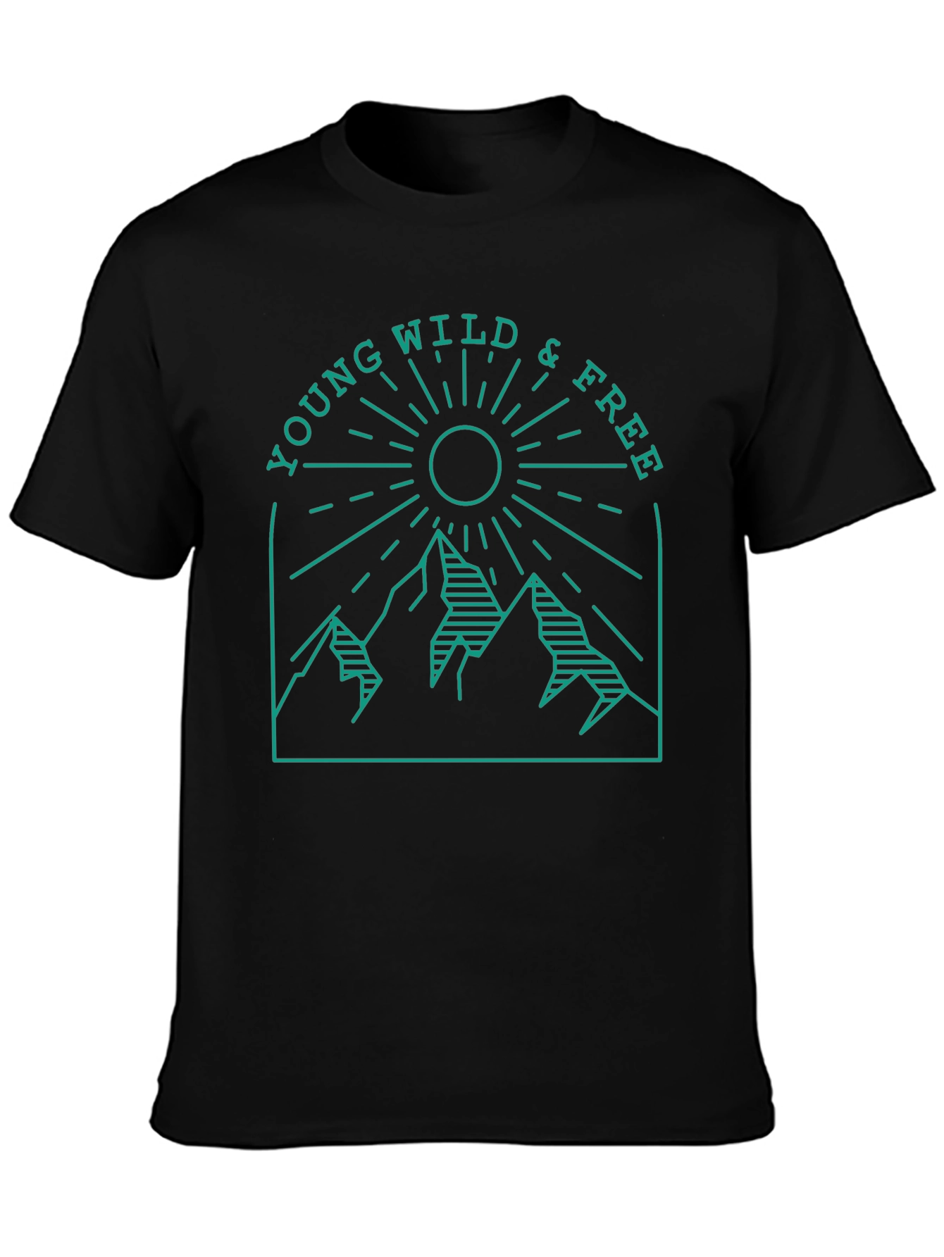Young Wild & Free Graphic Tee - Black