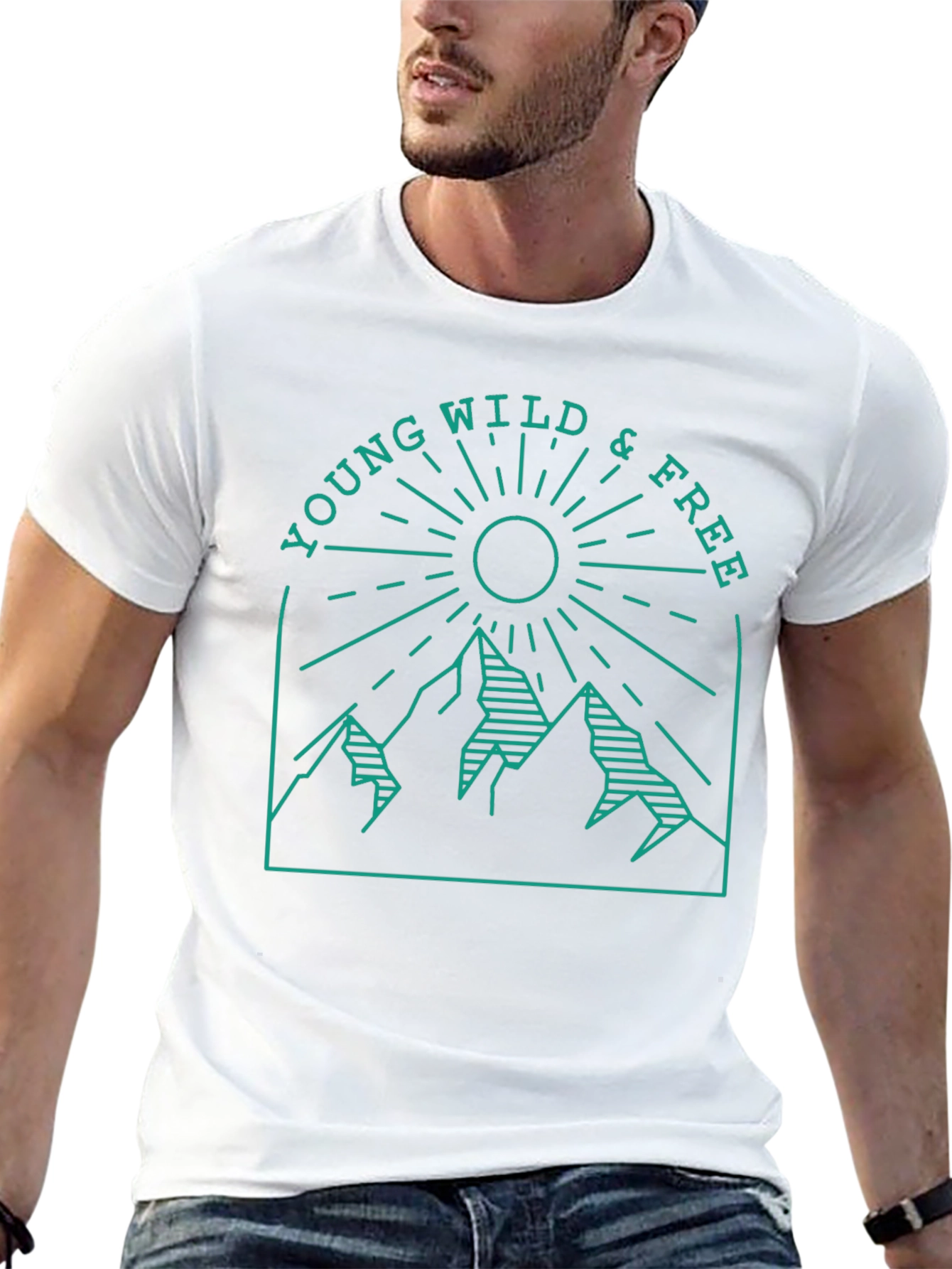 Young Wild & Free Graphic Tee - Black