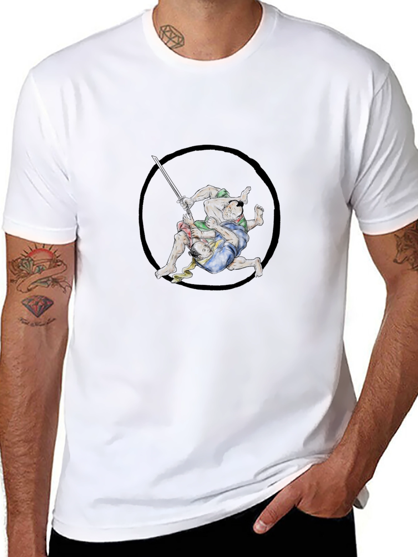 Wrestling Graphic Black Tee