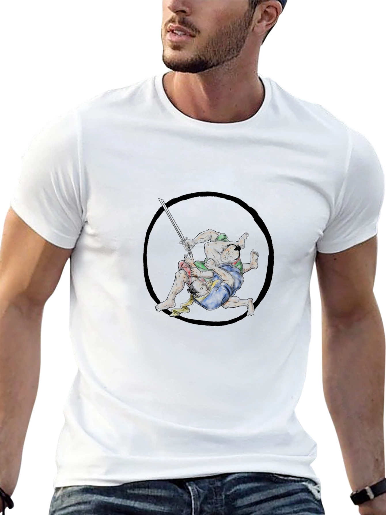 Wrestling Graphic Black Tee