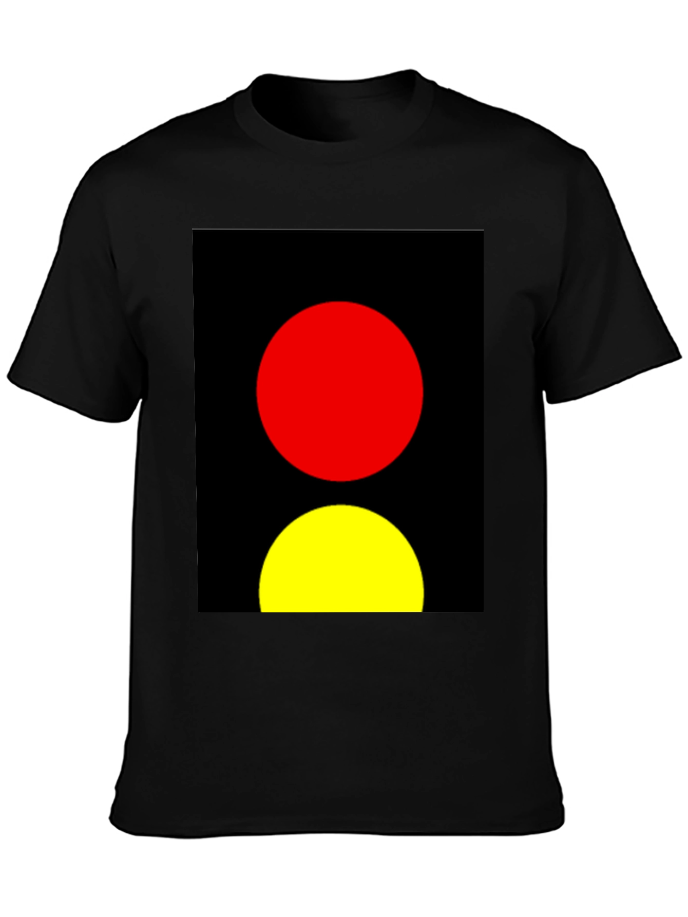 Abstract Red and Yellow Circles Graphic Tee