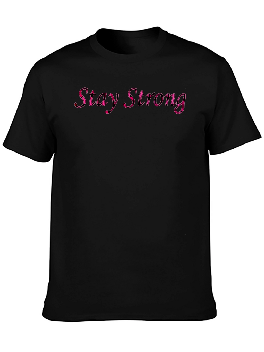 Stay Strong Graphic Black T-Shirt